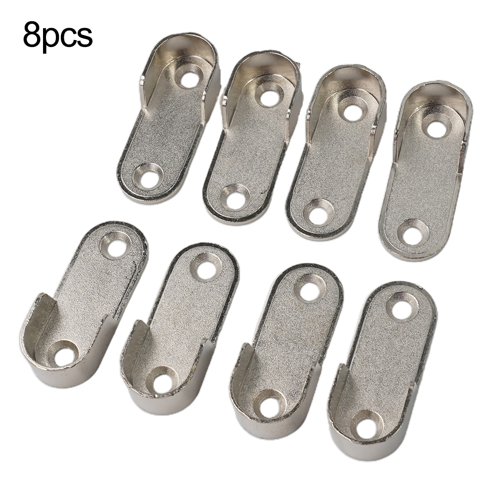 2/4/8 STUKS Garderobe Kleding Buis Ondersteuning Kast Staaf Paal Eindbeugel Verdikking Houder Kast Hardware Meubelaccessoires: Sky Blue