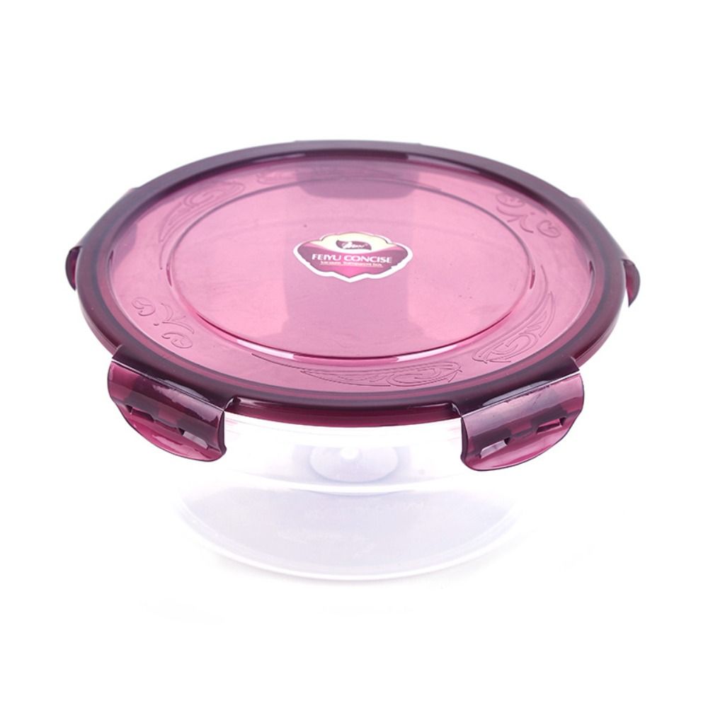 Boîte de rangement ronde en plastique avec couvercle, bac à légumes transparent empilable, scellé, rectangulaire, beaucoup, sûr, 1/4 pièces