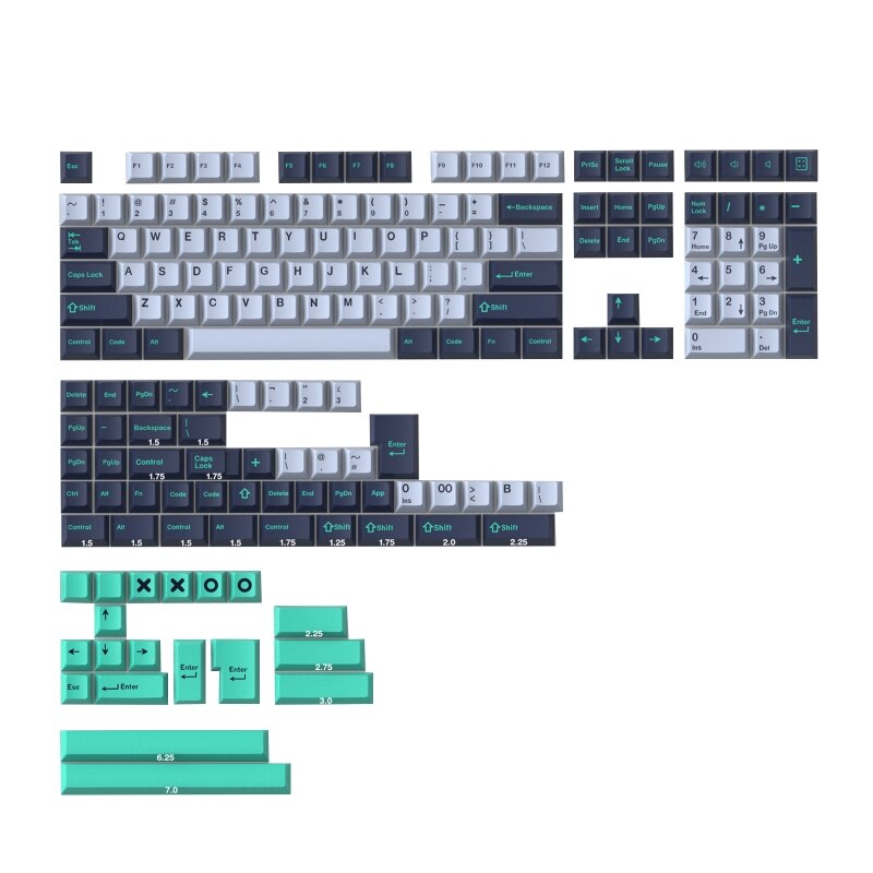 173 pcs keycaps gmk double shot keycap diy for cherry mx mechanical keyboard  t84c: Hammerhead