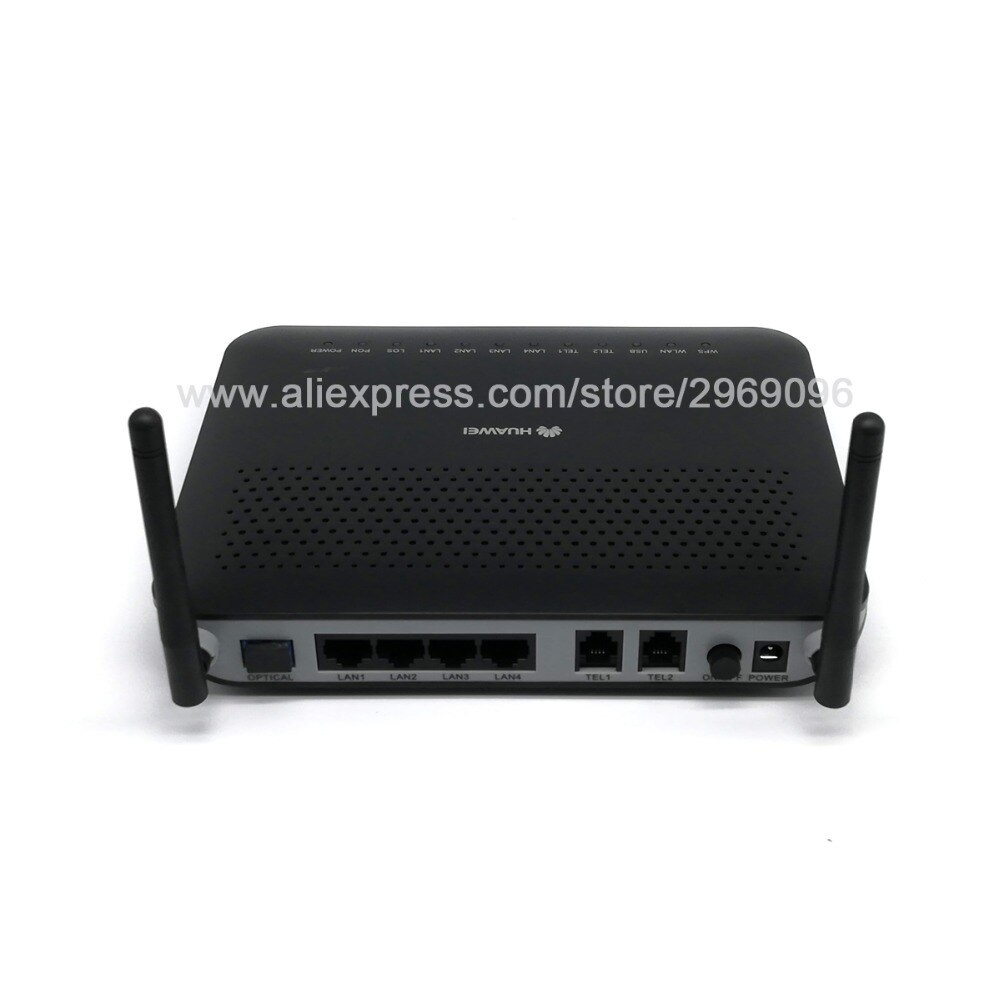 Enrutador HG8245 GPON ONU ONT FTTH HGU de segunda mano, modo 4GE + 2TEL + WIFI + USB con antena