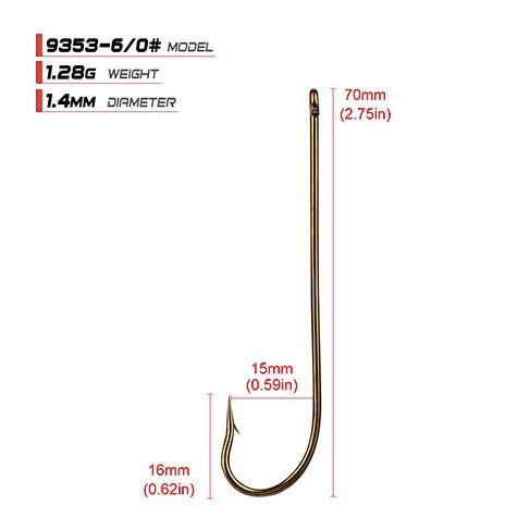 High Carbon Steel Fish hooks Long handle hook pesca fishing hooks 12#-6O fishing equipment: 6O
