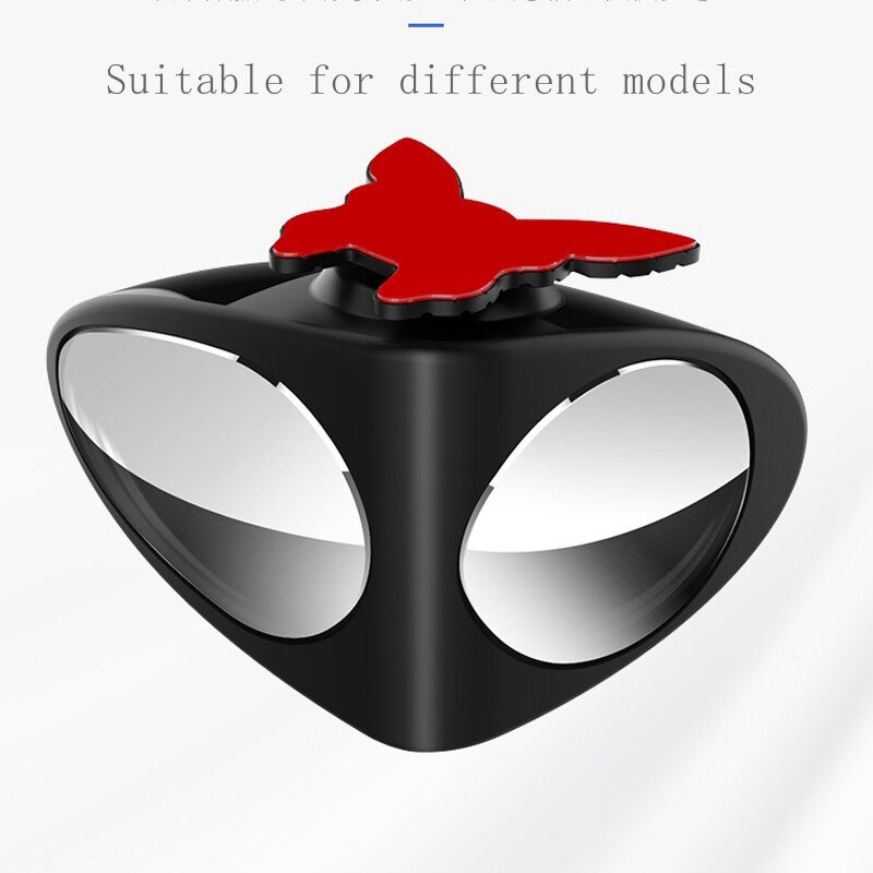 Car dual vision auxiliary mirror car rearview mirror eight reversing mirror front and rear wheel blind zone mirror 360 degree