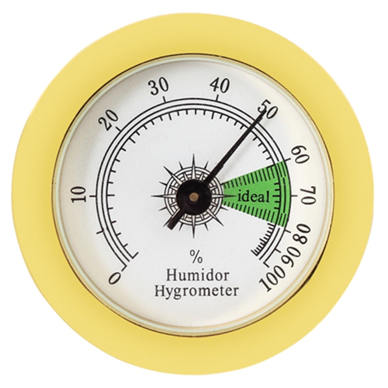 Mini Hygrometer 50mm Round Cigar Hygrometer for Humidors Guitar Violin Cigar Tobacco Boxes Household High Precision Moisture Met