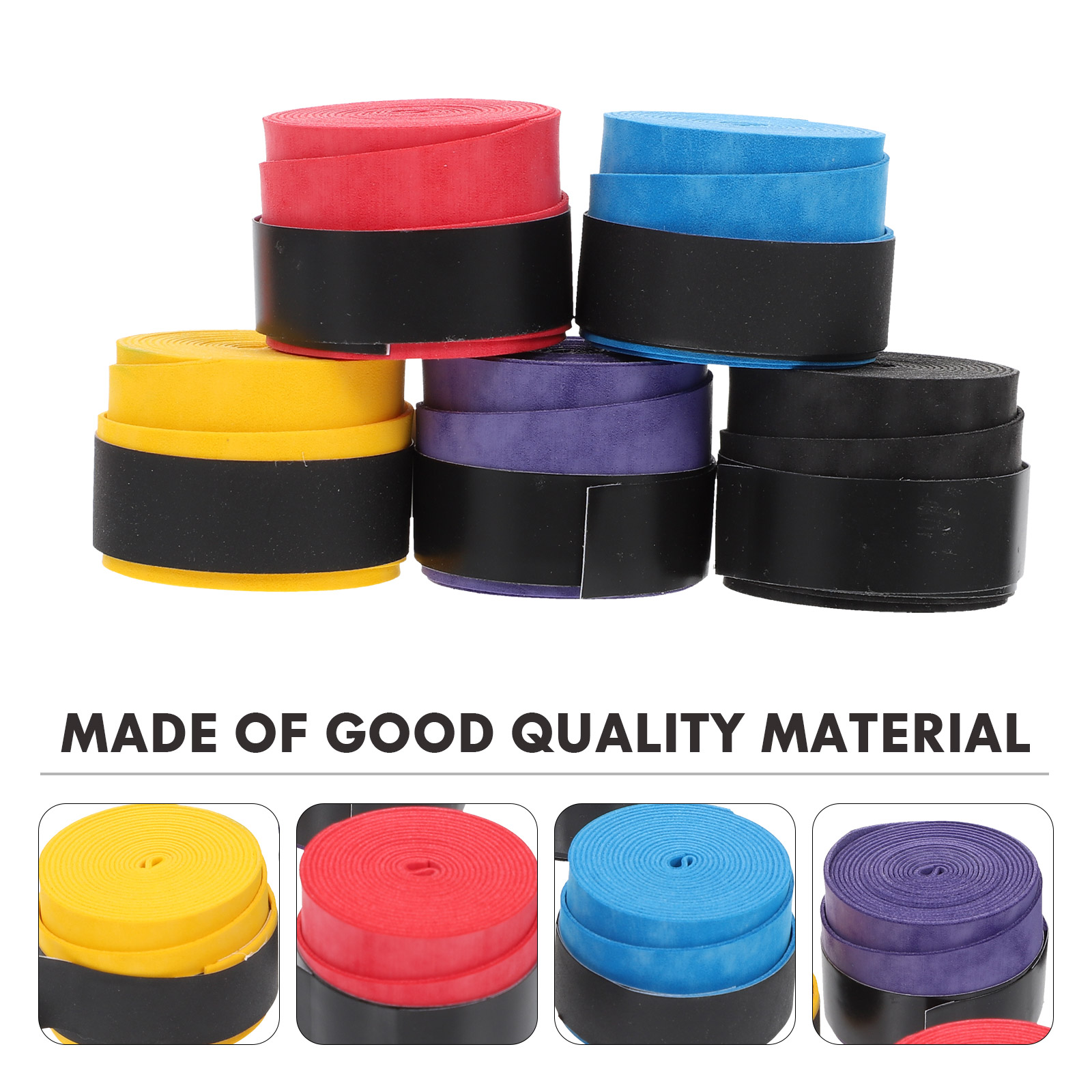 5Pcs Tennis Racket Grips Tennis Racket Grip Band Sweat Absorbent Band for Tennis Racket