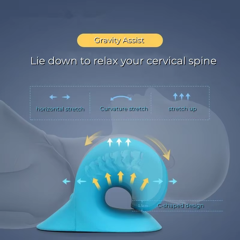 Neck Massage Wedge Pillow Shoulder Cervical Chiropractic Traction Device Head Back Relax for Pain Relief Body Massager Machine