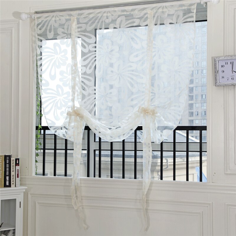 Tassels Voile Curtain Swags All Colours Pelmet Valance Net Curtains Voile Swag Flower Voile Curtain Partysu Floral Curtains