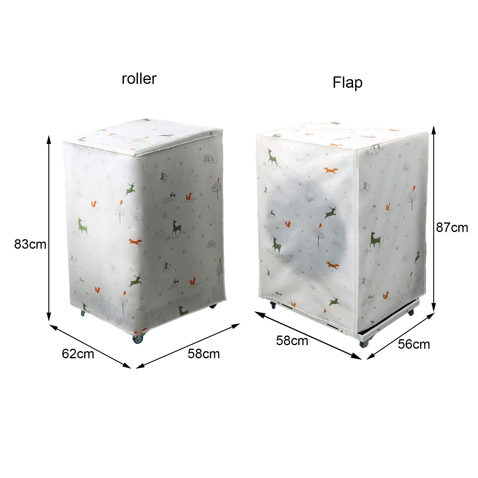 Washing Machine Cover Waterproof Sunscreen Protector Dust Cover Single Door Fridge Cover Household Refrigerator Organizer