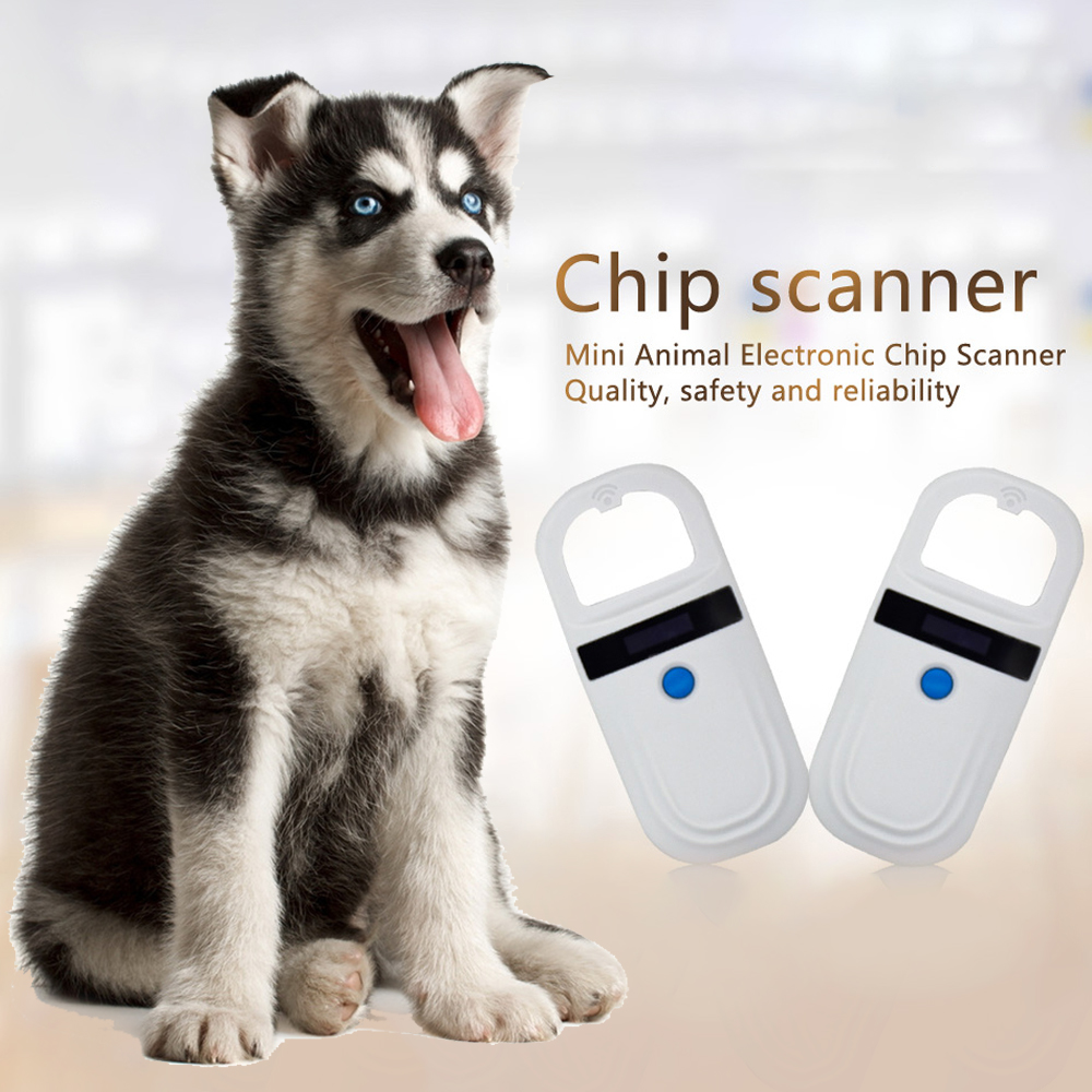 Escáner de Chip de Animal para mascotas, lector manual recargable, pantalla de visualización OLED, identificación de animales, escáner de etiquetas