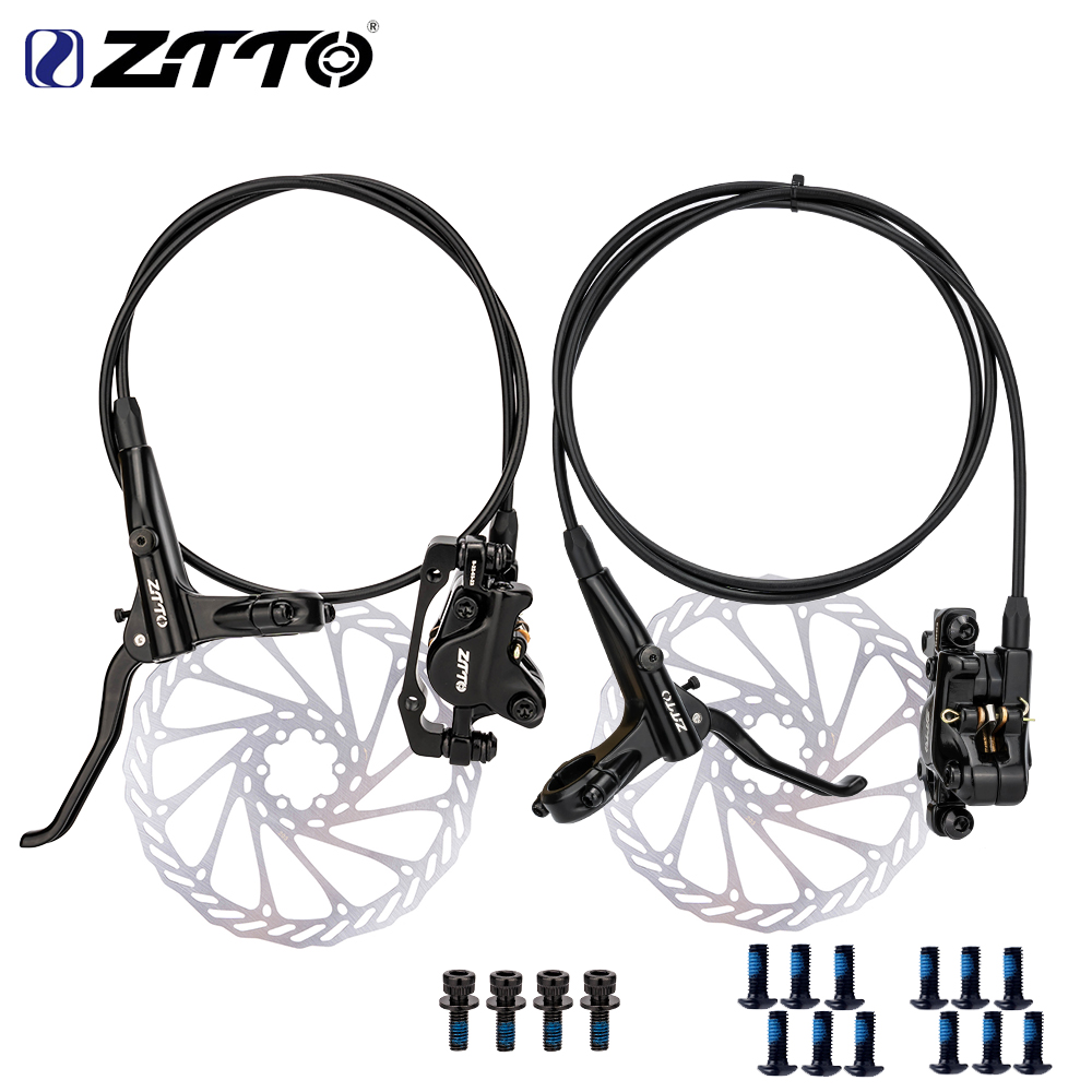 Ztto Mtb Fiets Hydraulische Schijfrem Remklauwen G55 Mountain Fiets Dual Zuiger Linksvoor Rechts Achter Olie Rem: Black-160MM