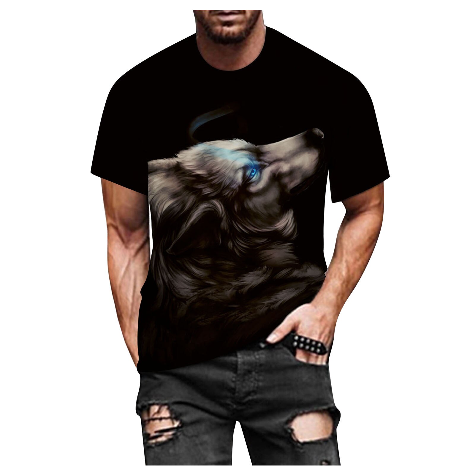 Men Tops Male Casual Cotton Tops Spring Summer Casual Slim 3d Printed Short Sleeve Men Cotton Summer T Shirt Top