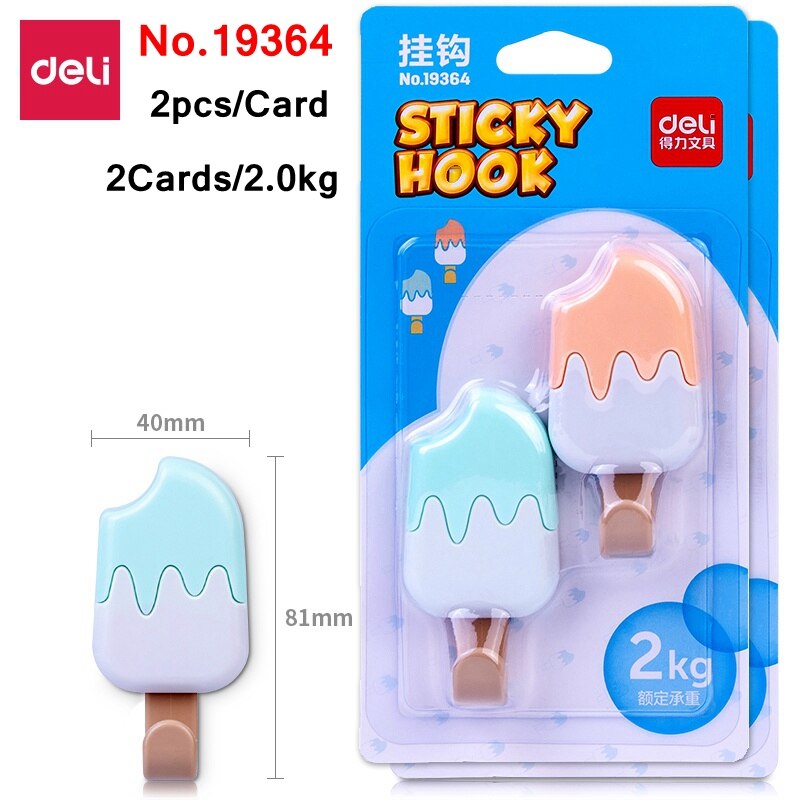 2Cards/LOT Deli strong adhesive hook wall hanging ... – Vicedeal