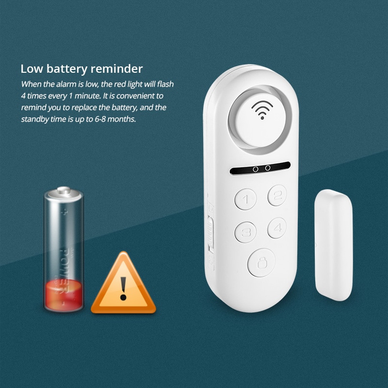 KERUI – système d'alarme de porte WD3, connexion WIFI, contrôle par application, capteur de fenêtre, mot de passe requis, système de sécurité, alerte anti-cambriolage