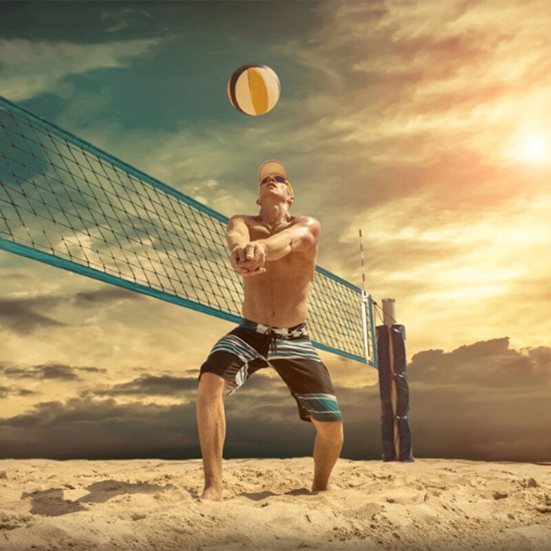 Bolas de jogo do jogo da praia das crianças do adulto do voleibol do treinamento do fósforo do couro do plutônio da imprensa macia para esportes exteriores internos