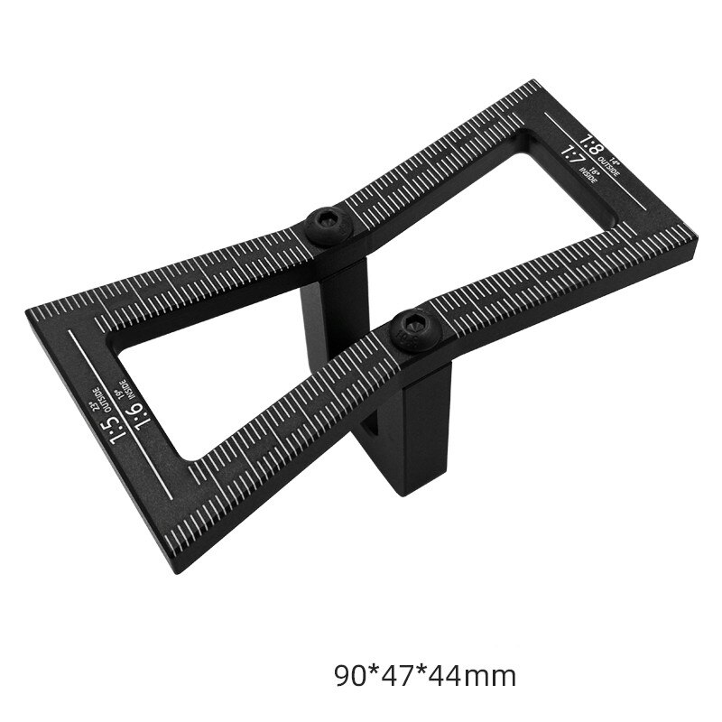 Zwaluwstaart Marker Hand Cut Hout Gewrichten Gauge Zwaluwstaart Guide Tool Met Schaal Zwaluwstaart Template Size 1: 5-1: 6 En 1: 7-1: 8: Type-B