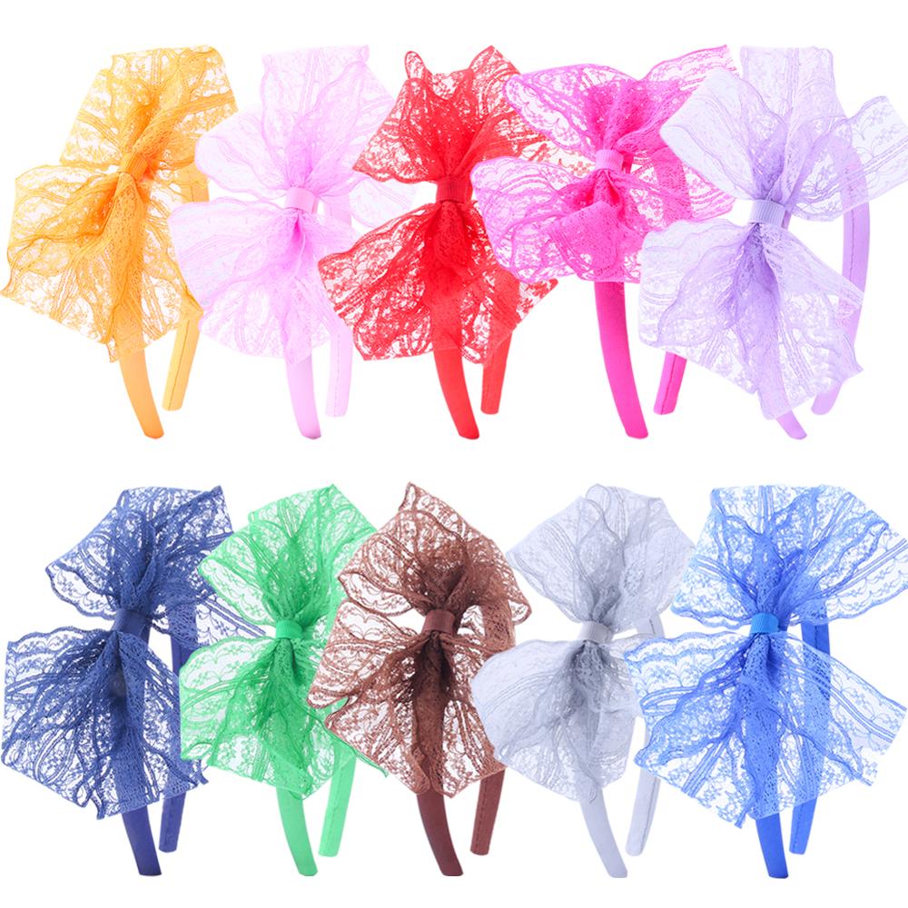 Candygirl-Diadema de encaje de los años 80, accesorios de disfraces para temática de los años 80, sin dolor de cabeza, diadema de lazo de encaje de neón para Halloween