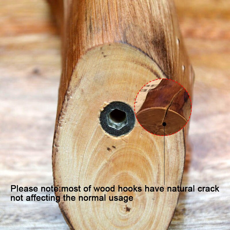 1 pieza de gancho de pared de rama de tronco de árbol Natural Real hecho a mano decorativo Vintage adhesivo para madera ganchos de pared percha de madera