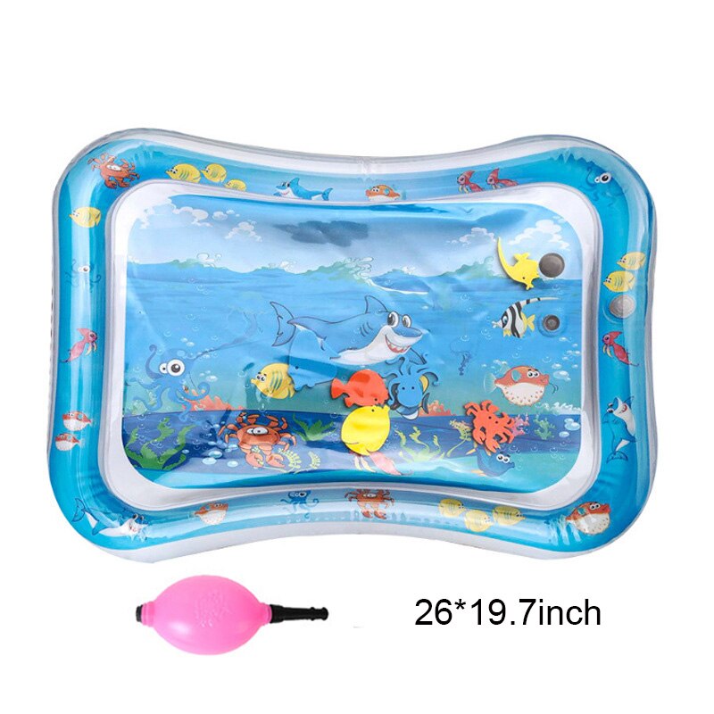 Baby Water Play Mat Baby Kids Happy Water Play Mat Inflatable water Cushion Infant Toys Seaworld Activity Carpet: 3