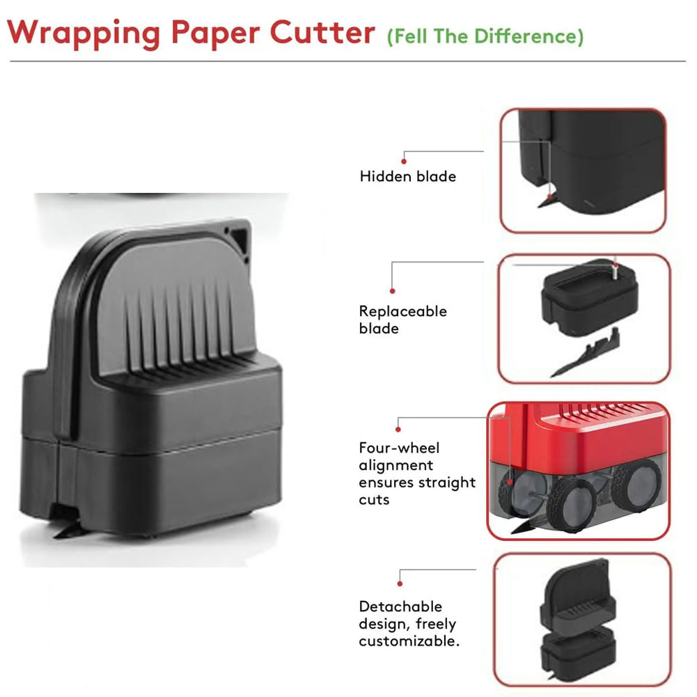 Cortador de papel para escribir, cortador de papel cilíndrico, trabajador de corte de papel para envolver de Navidad