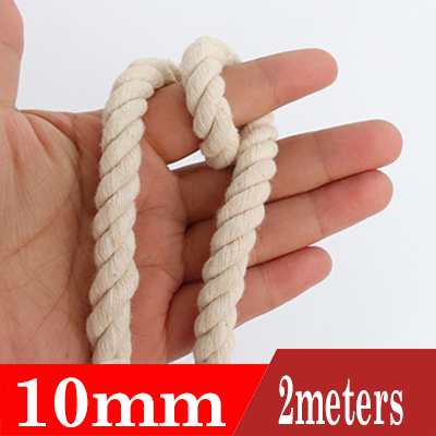 1/2/3/4/5/6mm Natural Beige Macrame Rope Twisted String Cotton Cord Craft Cord For Handmade DIY Crafts Home Wedding Decor: 10mm 2meters