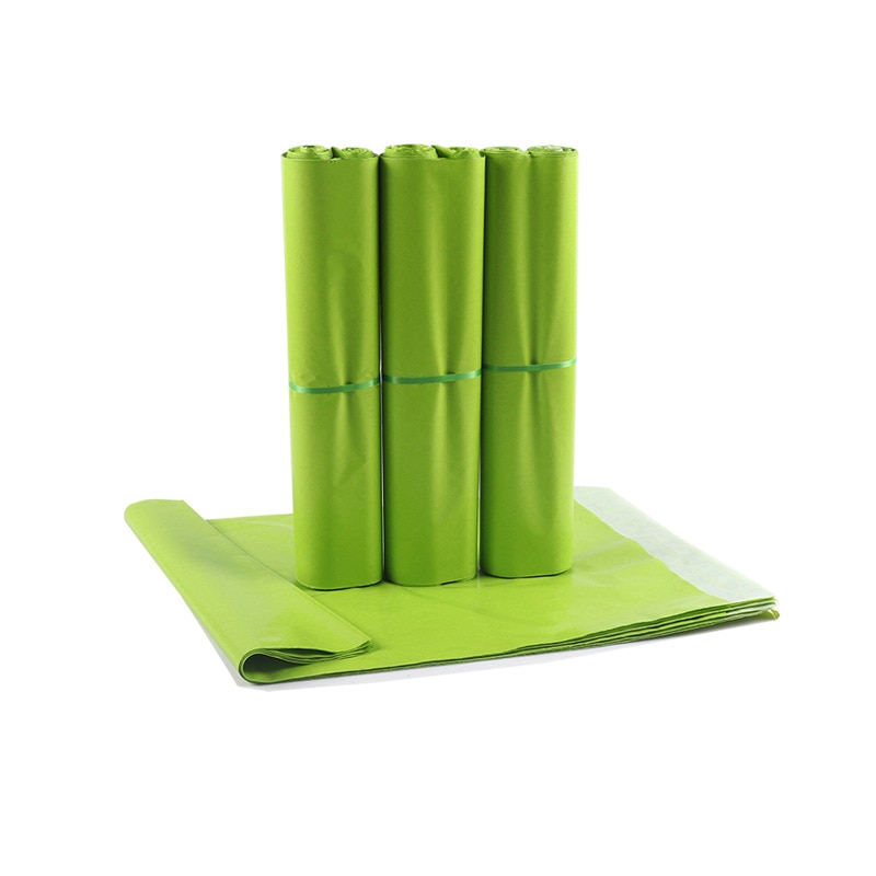 50pcs Green Poly Mailer Self Adhesive Package Envelope Glue Seal storage Courier Bags Waterproof Plastic Bag