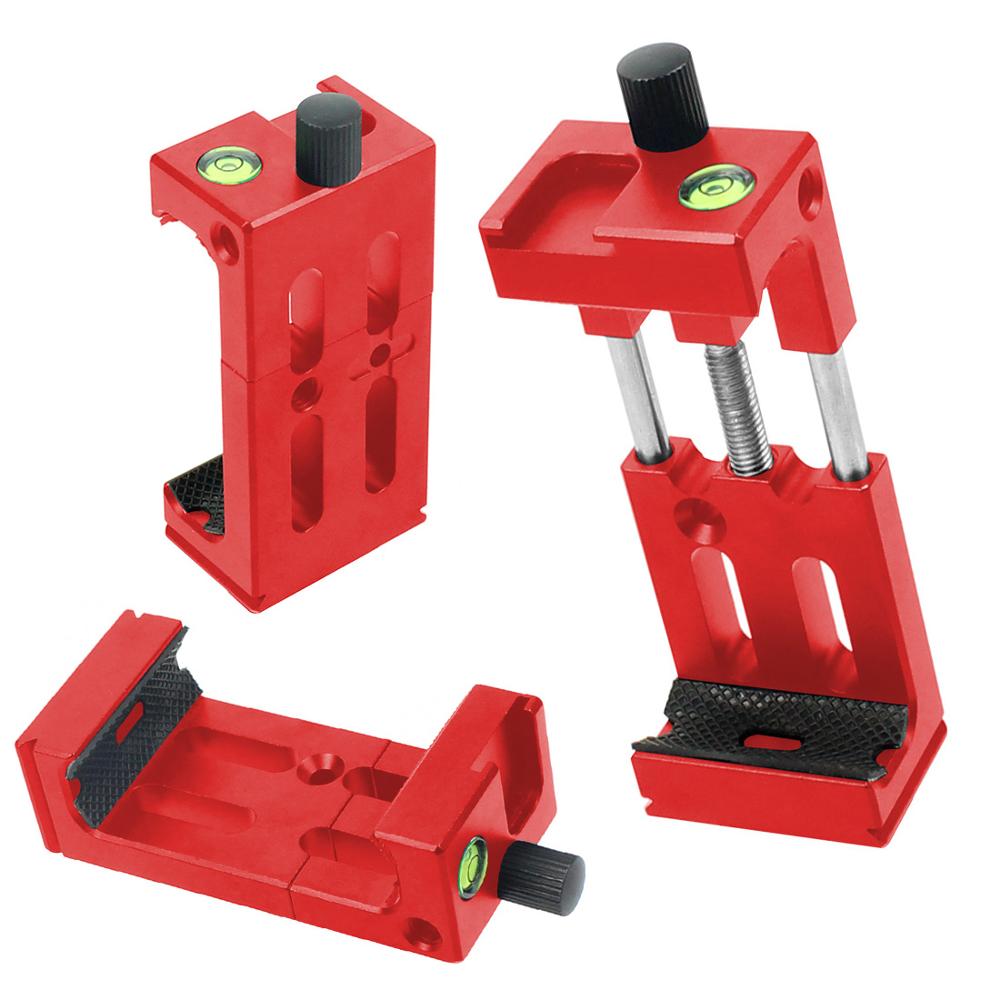 BGNing XJ-8 Phone Clip Tripod Head Bracket Mobile Phone Holder for Flashlight Microphone w/ Spirit level Cold Shoe Mount Adapter