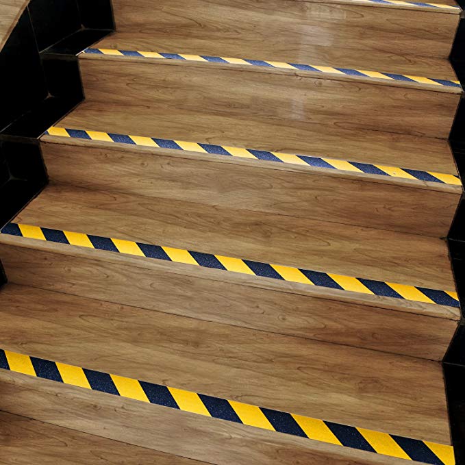 Skridsikker sikkerhedstape tape stærkt klæbende sikkerhedstrækketape pvc advarselstape trapper gulv skridsikker indendørs / udendørs klistermærker