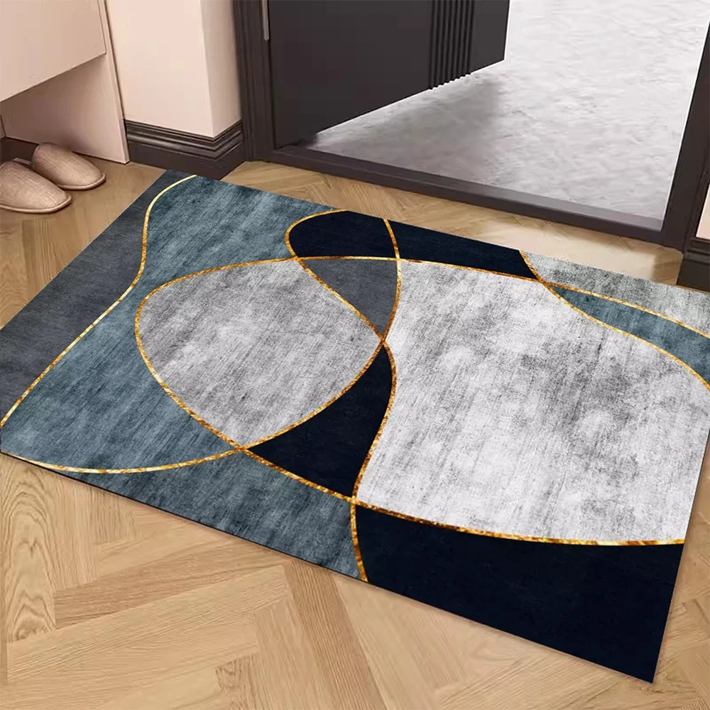Simple Gray Door Mat Decoration Home Living Room Mat: 1 m2 / Blue