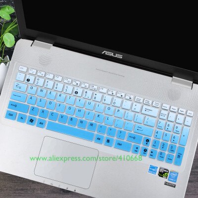 Laptop keyboard Cover Skin For Asus N76 N76V N76VB N76VJ N76VM N76VZ N750 A73 ZX70 GL702 K751 A751 FX71 Pro S V J L 17.3 inch: Gradual blue