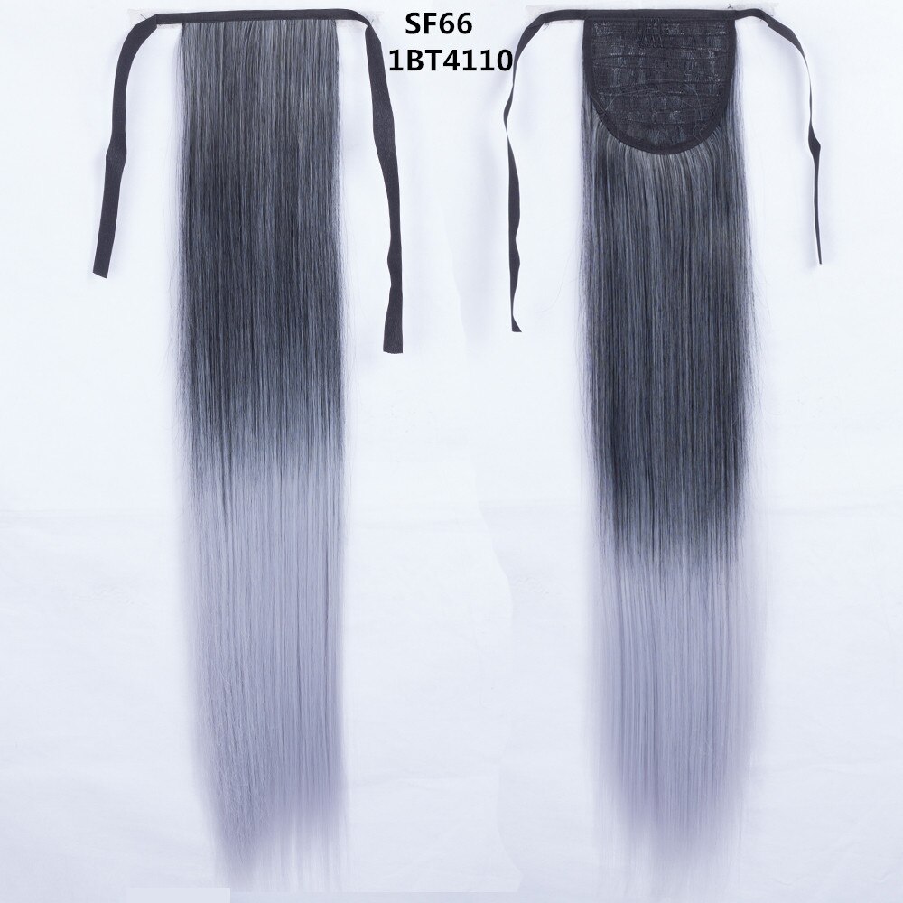 Lang lige klips i hale falsk hår hestehale hårstykke med hårnåle syntetisk hestehale hår extensions eunice hår: Sf66 1 bt 4110