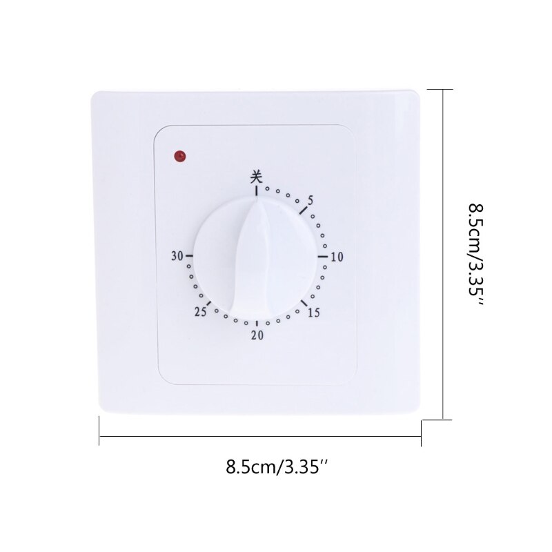 AC 220 V 10A 30Min Countdown Timer Switch Electric Digital Time Plug Control Button Knob Style Switch Mechanical