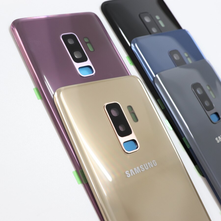 Samsung Della Copertura Posteriore Della Batteria per Samsung Galaxy S9 Più S9 + G965 SM-G965F G965FD S9 G960 SM-G960F G960FD Posteriore Posteriore cassa di Vetro