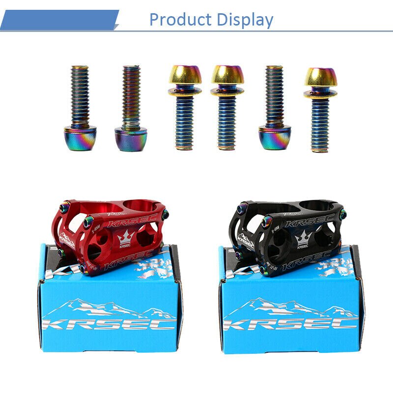 Krsec Handlebar Mtb Bike Stem 50Mm Tee Mountain Bicycle Bridge Short Power Integrated Stem 31.8 Throat Aluminum Manillar Canote