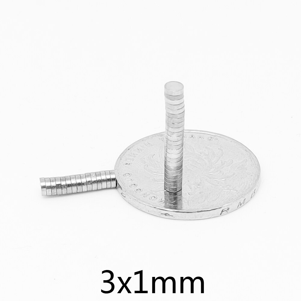 100~10000PCS 3x1 Mini Small Round Magnets 3mm*1mm Neodymium Magnet Dia 3x1mm Permanent NdFeB Strong Powerful Magnets 3*1 mm