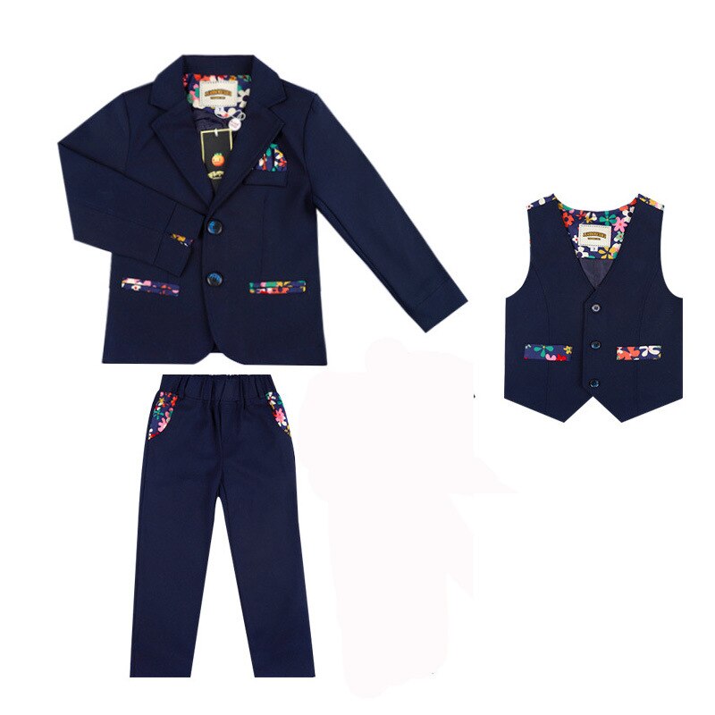Costume formel pour enfants, pour fête d'anniversaire, pour garçon, veste, pantalon, 3 pièces, soirée danse, smoking
