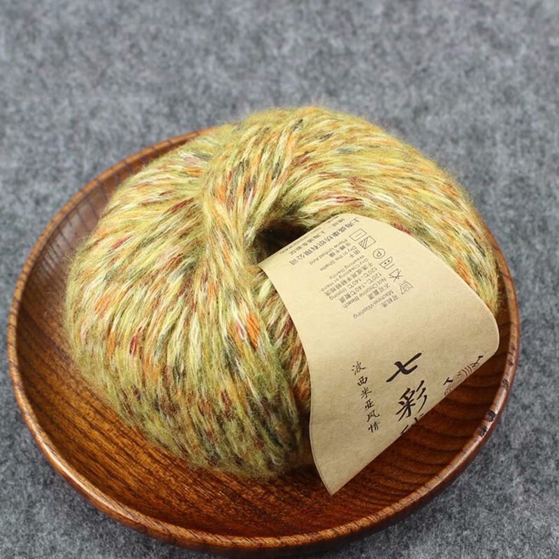 Kleurrijke Wollen Garen Zoete Katoenen Baby Breiwol Garen Dik Garen Fiber Fluwelen Garen Hand Breien Trui Wol Haak Garen: YELLOW