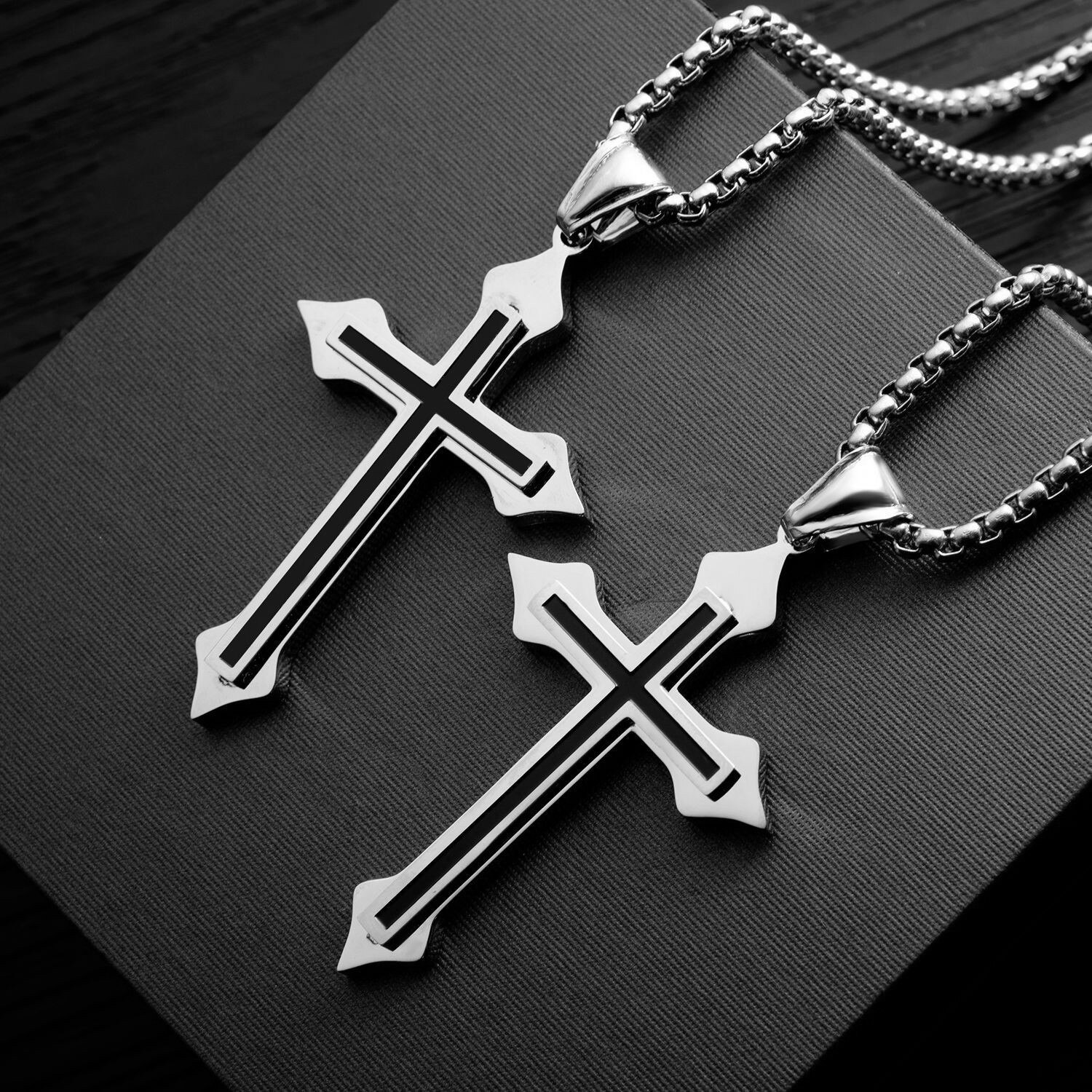 Vintage Gothic Hollow Cross Hanger Collier Zilver Kleur Cool Street Style Ketting Voor Mannen Vrouwen Hals Sieraden