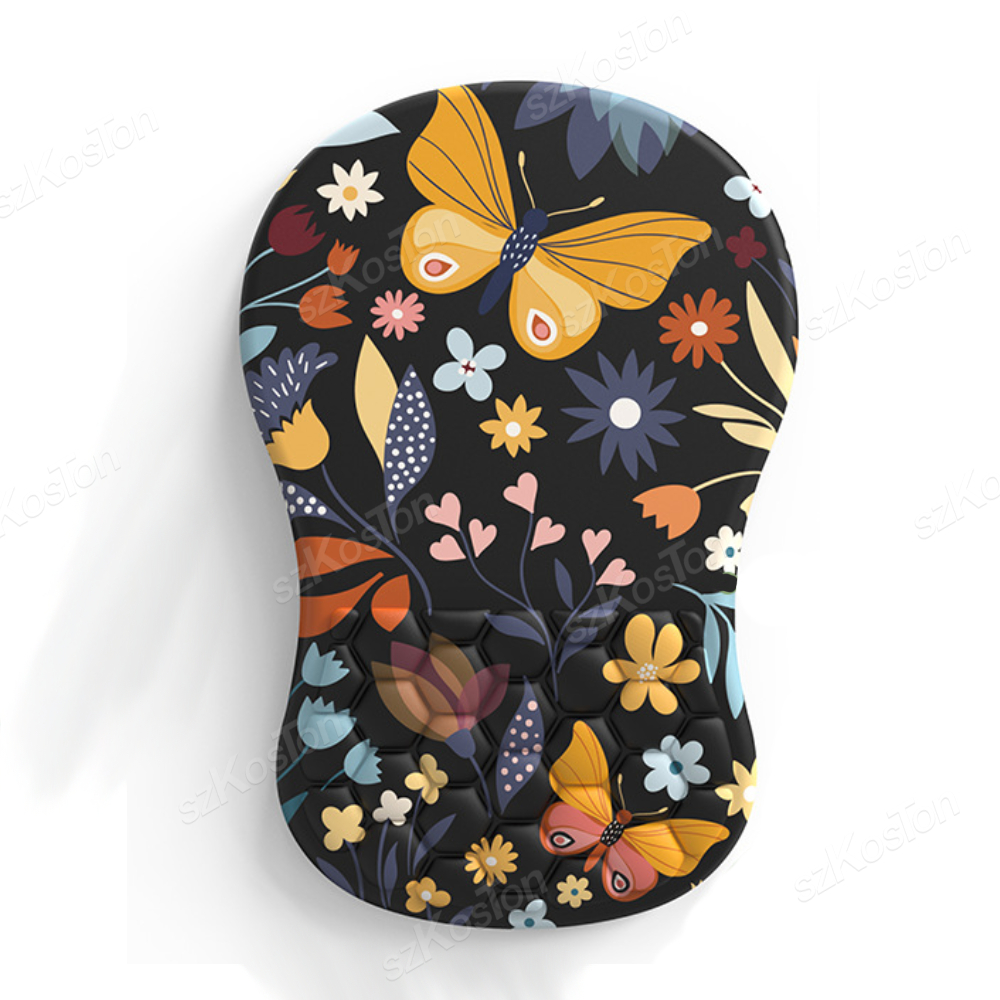 Mouse Pad with Wrist Rest Ergonomic Integrated Memory Foam Slope Massage Bulge Office Mouse Pad for Carpal tunnel Pain Relief: WHITE