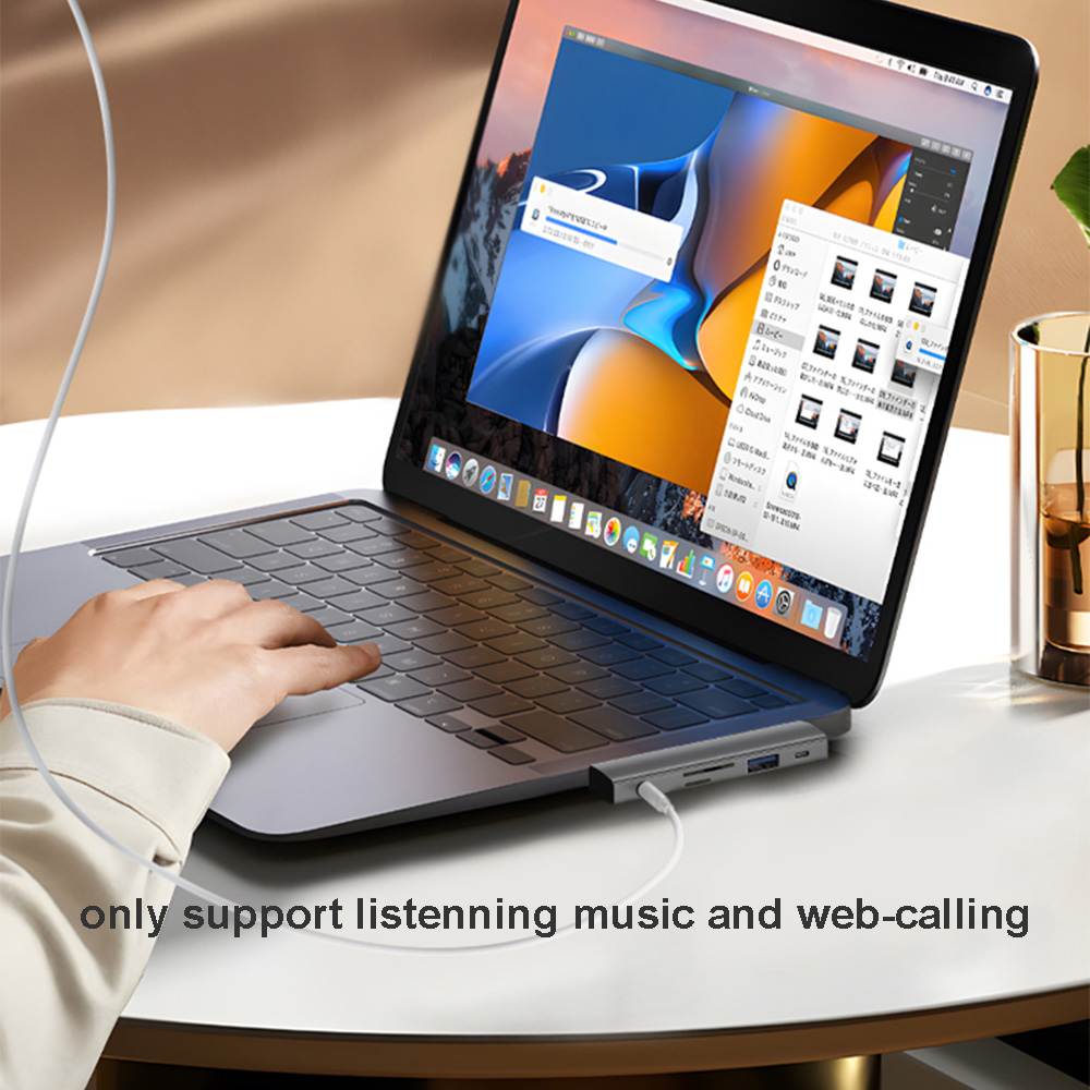 UGULINK Type-C USB 5 in 1 Hub to TF/SD 3.5mm Headphone Jack Adapter Cables Card Read For Samsung Xiaomi Huawei iphone 15 pro