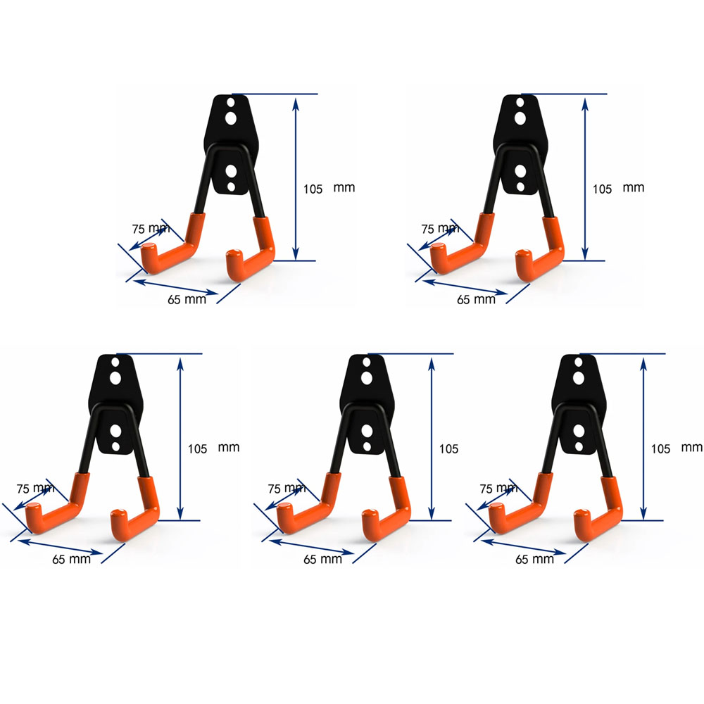 Heavy Duty Metall Haken Garage Organizer Wand Halterung Fahrrad Kleiderbügel Haken Wand Halterung Anti-slip Lagerung Haken Für Leitern Garten werkzeug: Armee Grün