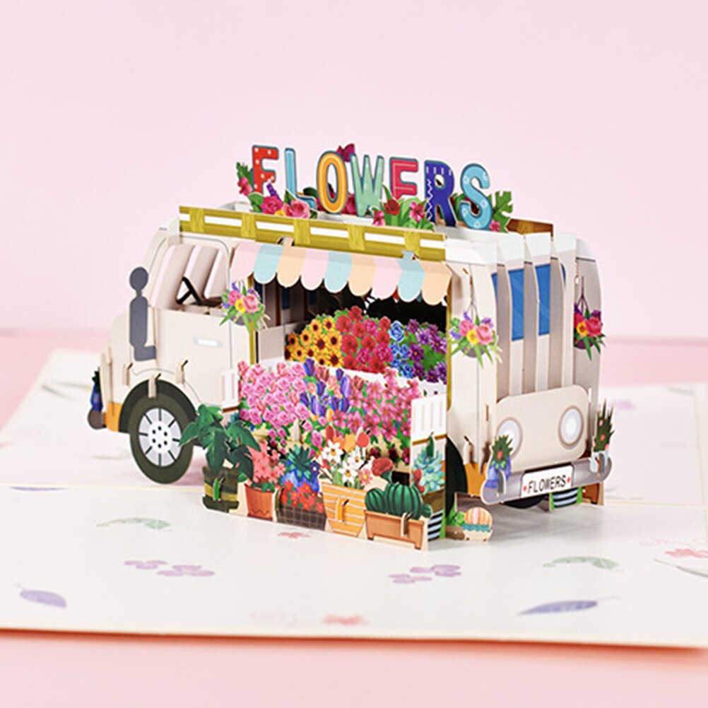 3Pcs Children Greeting Cards 3D Greeting Cards Children Blessing Cards for Decor