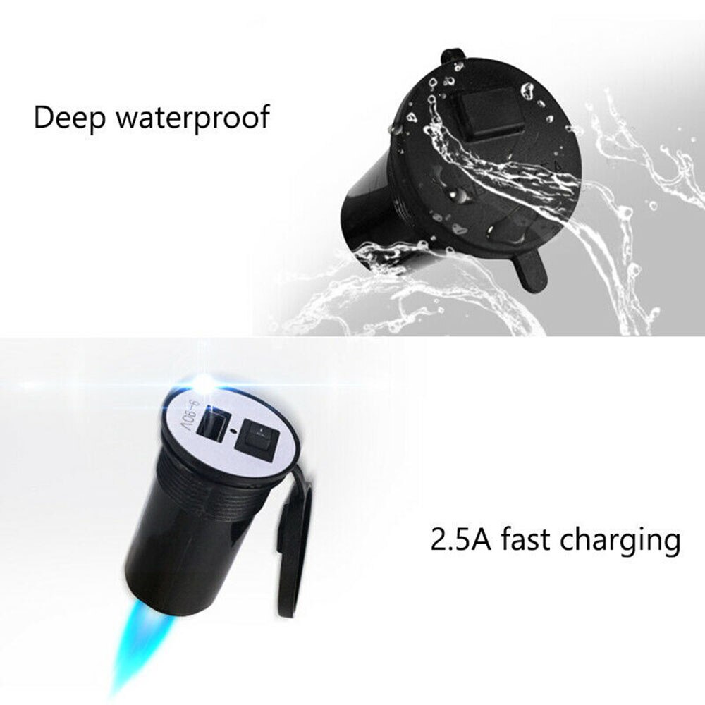 Cargador Universal de motocicleta carga rápida reemplazo de teléfono móvil USB