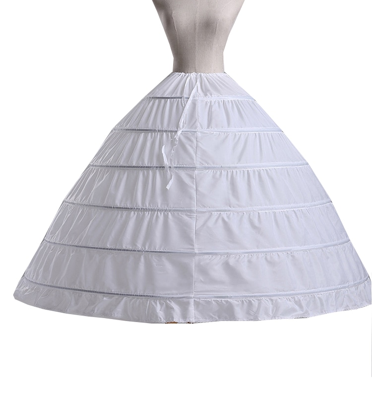Robes de bal 6 cerceaux Puffy mariage jupon mariage gaze jupe Crinoline sous-jupe accessoires de mariage