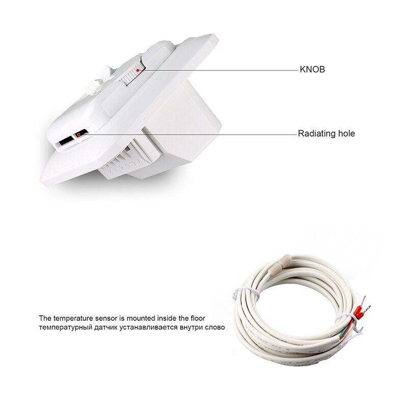 Electric Floor Heating Room Thermostat Temperature Controller Warm Regulator 220V 230V Sensor Programmable Universal