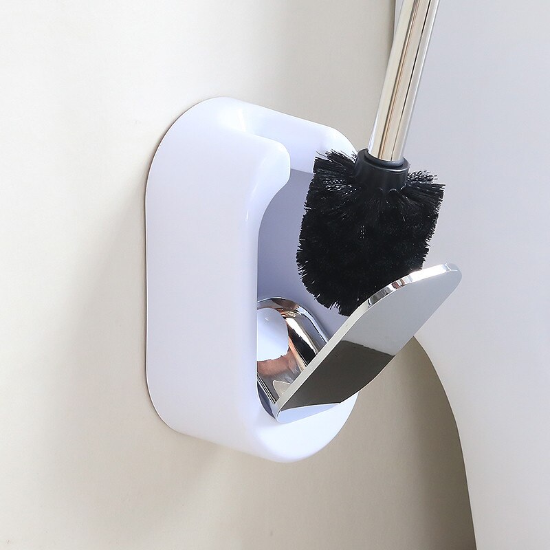 Escobilla de baño portátil de oro rosa de lujo, conjunto de herramientas de limpieza de inodoro, escobilla de baño colgante de pared