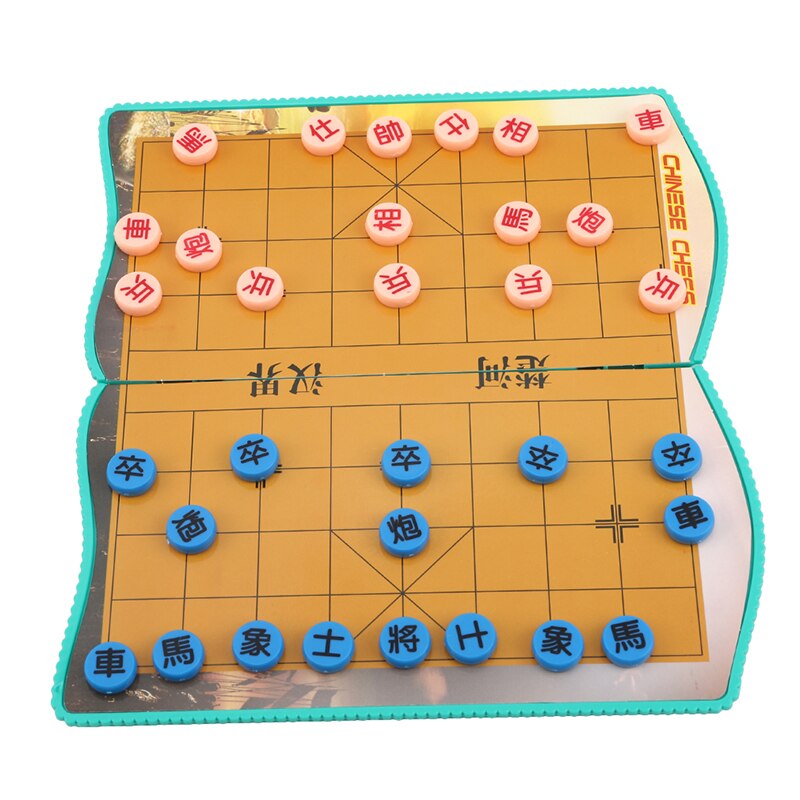 Partito del bambino Portatile Pieghevole Gioco di Scacchi/Dama/cinque-in-a-fila/volo di Scacchi giochi di Gioco Educativo per I Bambini