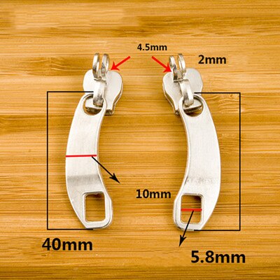 2 Paare 5 #8 #10 # Reißverschluss ziehen Metall Reißverschluss Schieberegler Reißverschluss Kopf DIY Kleidung Tasche Koffer Zubehör für Reißverschluss Reparatur Bausätze: Nein.5