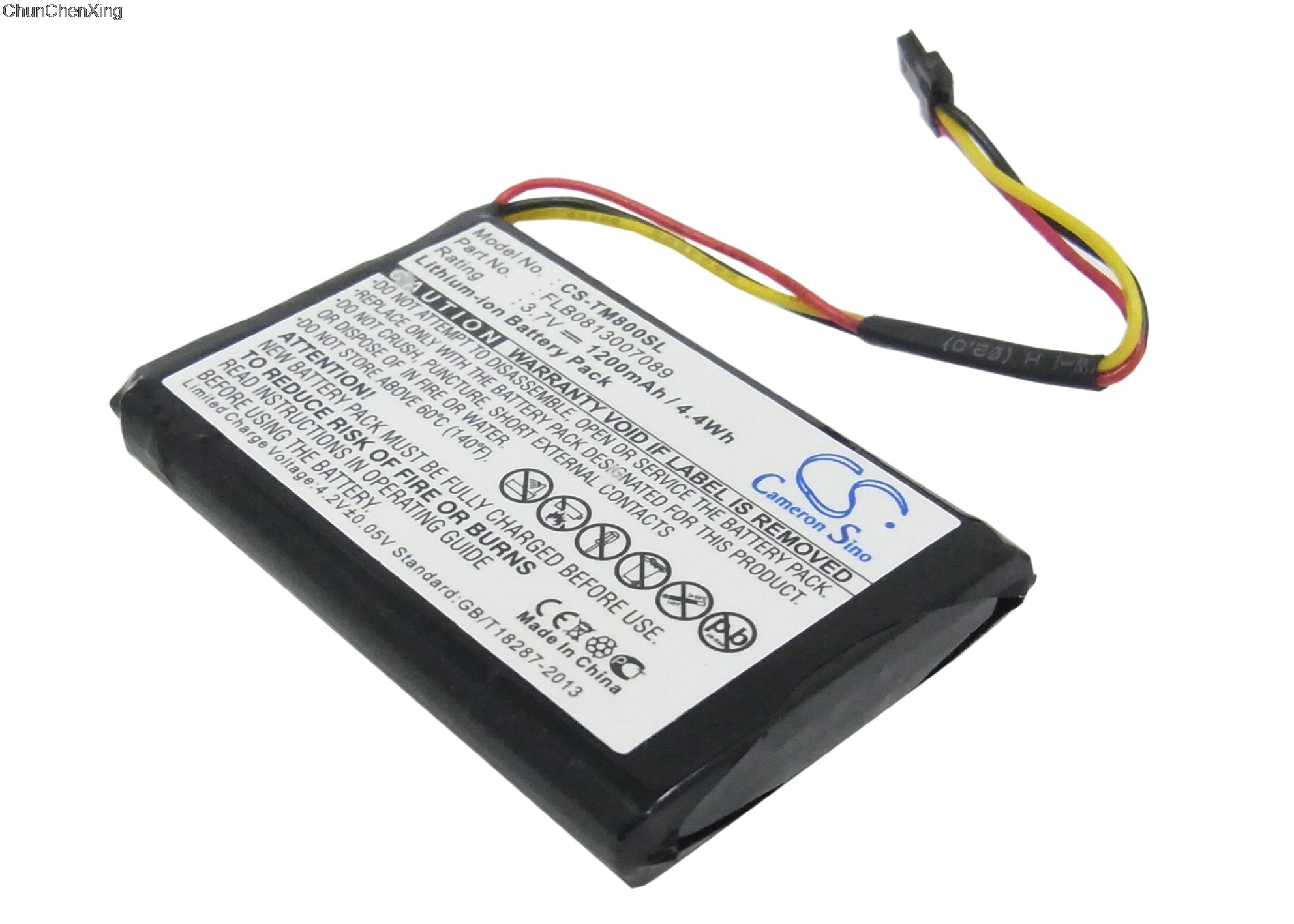 Cameron Sino 1200mAh Batterij AHA11111009, FLB0813007089, VFAS voor TomTom GO 60, One XL Europa Verkeer, XL Verkeer, XL 30 Serie