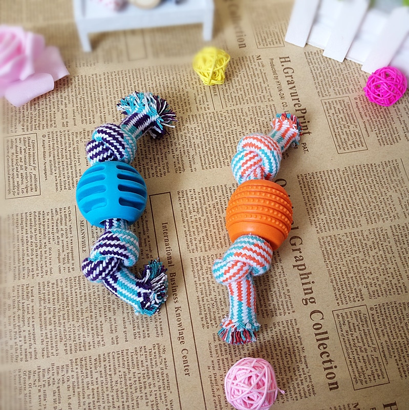Forma de azúcar juguetes para perros cachorro Algodón Doble masticar juguete de perro nudo perros de compañía dientes limpios duradero hueso trenzado cuerda de juguetes para perro mascota suministros