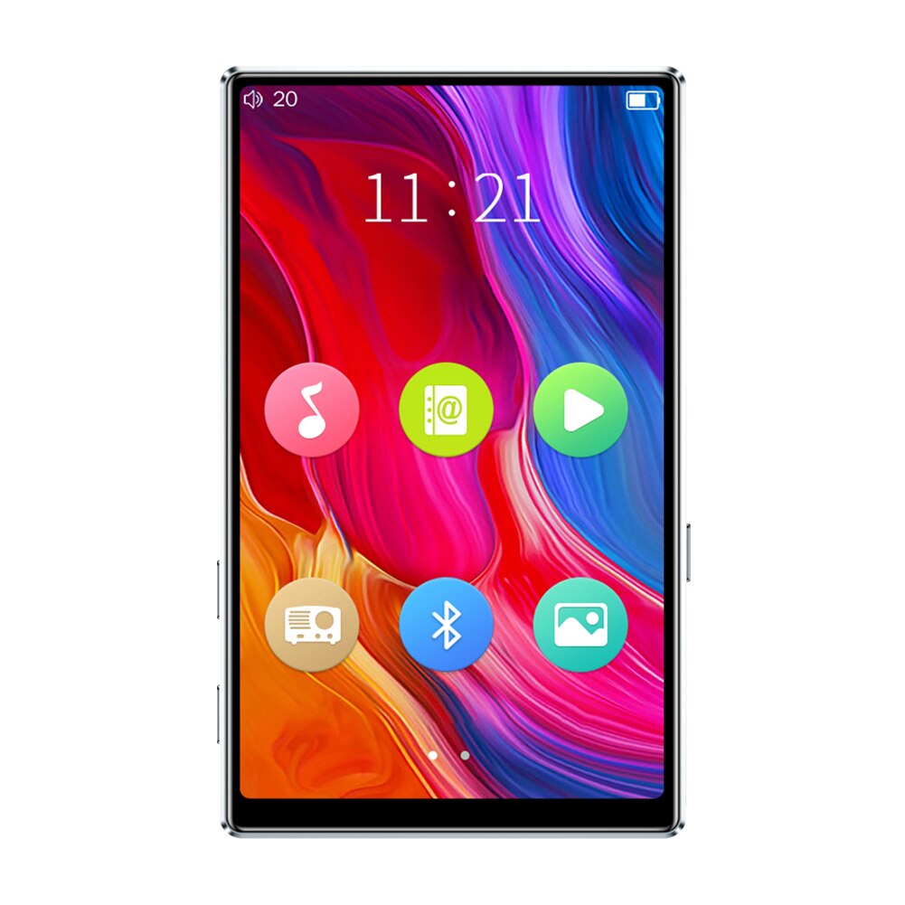 M9 Bluetooth5.0 MP4 Player 4.0 Inch Full Touch Screen FM Radio Recording E-book Music Video Player Built-in Speaker: Default Title