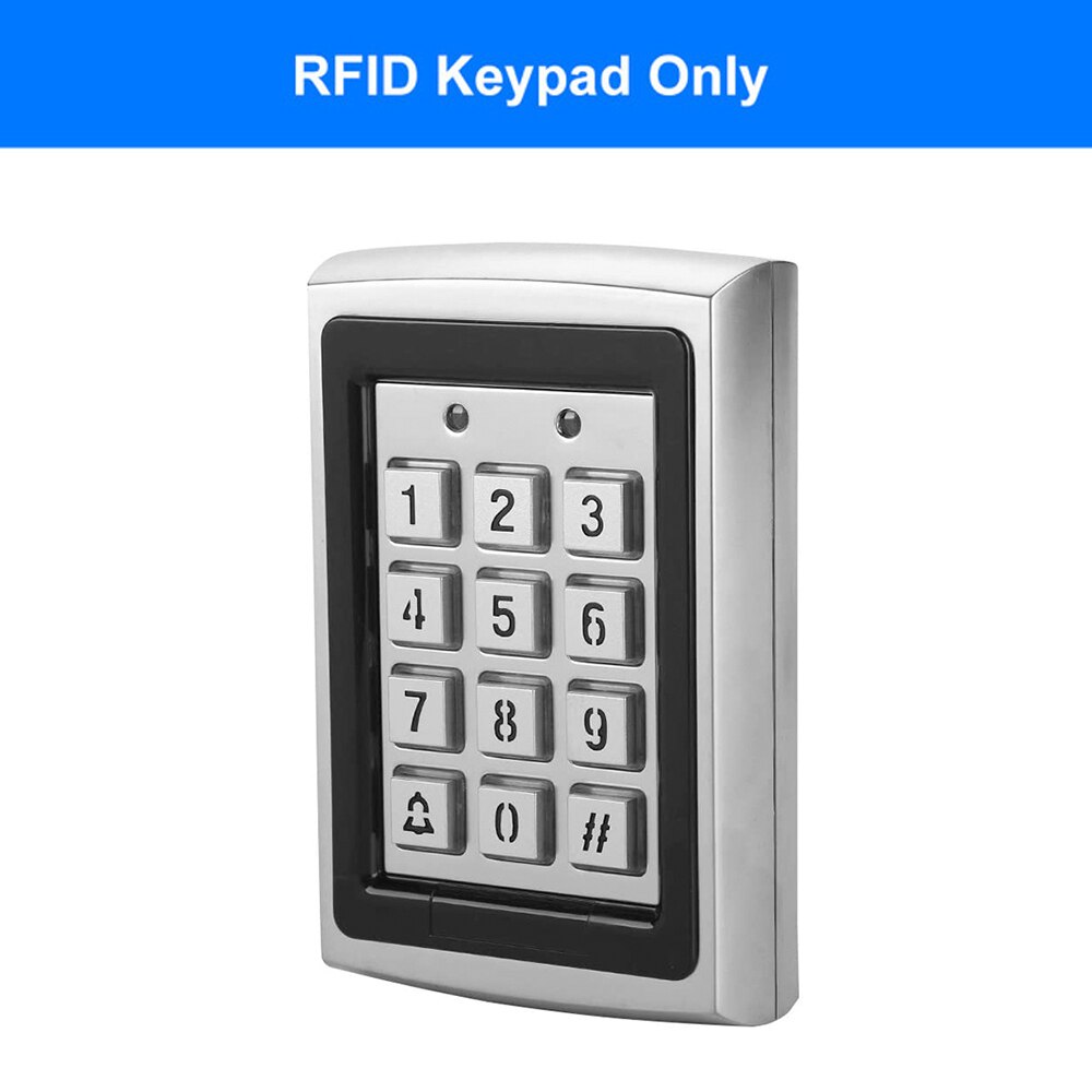 Tastiera di controllo accessi in metallo RFID copertura impermeabile antipioggia apriporta esterno sistema di blocco elettronico con portachiavi disponibili: kit 2